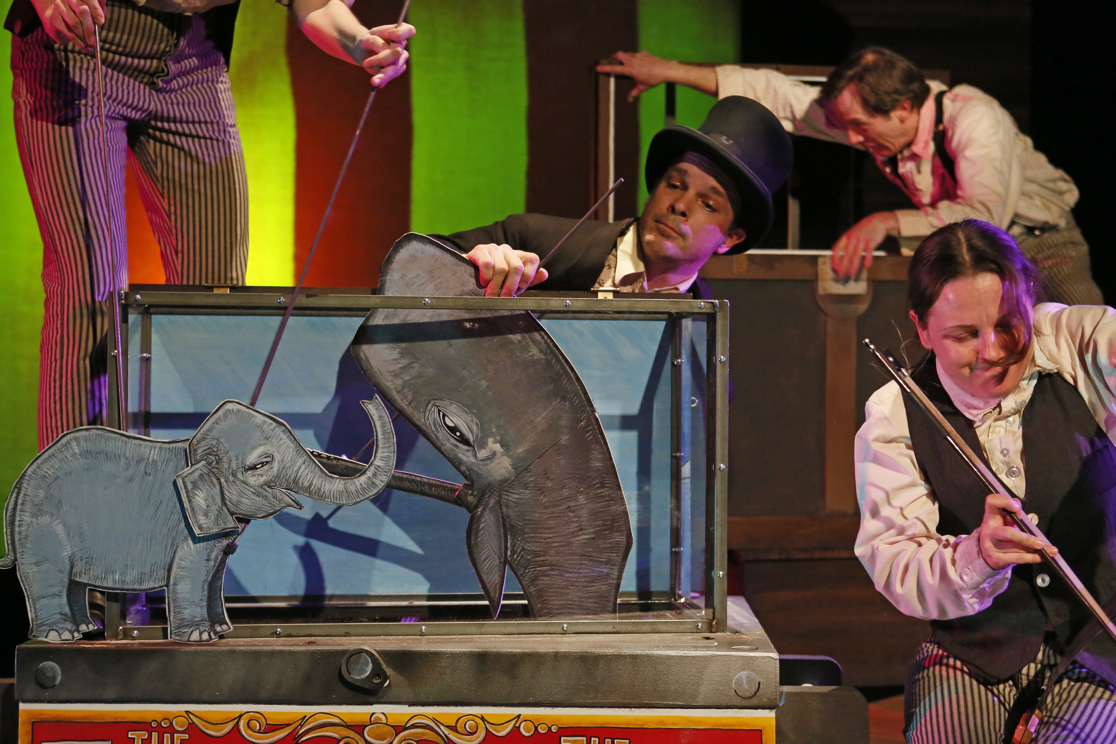 The Chicago Children's Theater presents a dress rehearsal for The Elephant and the Whale Tuesday April 8, 2013, at the Ruth Page Theatre,, 1020 N. Dearborn.